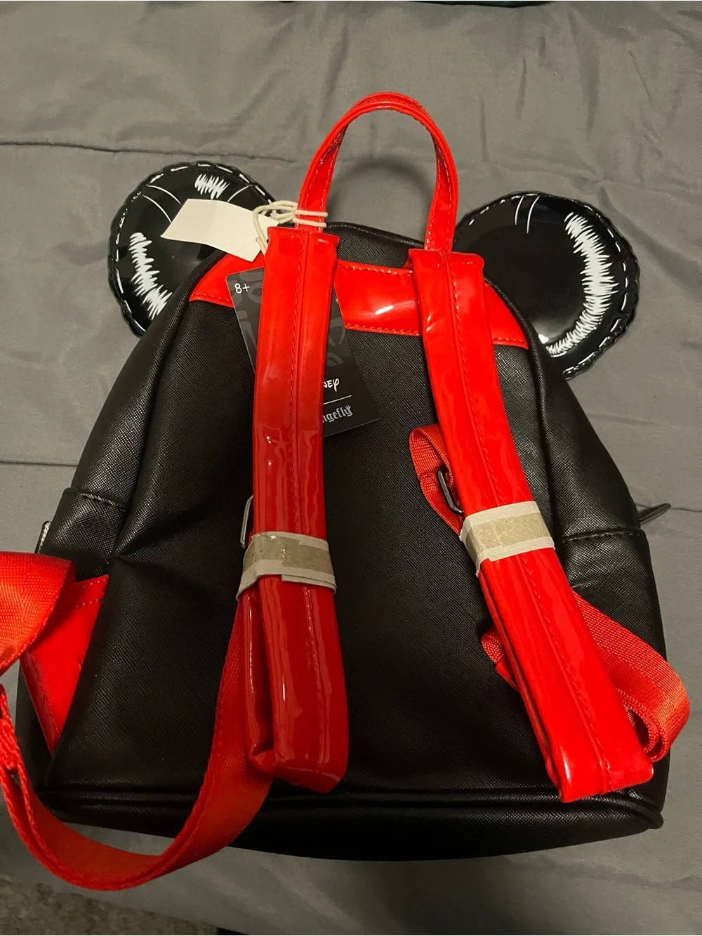 Loungefly Mickey Mouse Black Red White Vinyl Mini Backpack